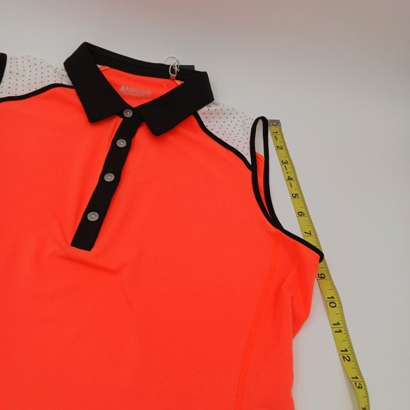 ANNIKA WOMENS ORANGE GOLF POLO SHIRT TOP CB DRITEK 50+UPF - Picture 5 of 9